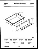 DRAWER PARTS Diagram and Parts List for REGS38BKL0  Frigidaire Range