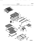 SHELVES, CONTROLS, DIVIDER, MULLION Diagram and Parts List for FPD19TPL0  Frigidaire Refrigerator