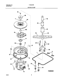 MOTOR & PUMP Diagram and Parts List for FDR252RBS0  Frigidaire Dishwasher