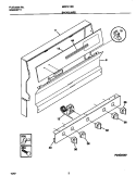 BACKGUARD Diagram and Parts List for MGF311SBDE  Frigidaire Range