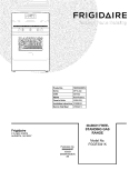 COVER Diagram and Parts List for FGGF3041KFG  Frigidaire Range