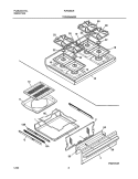 TOP / DRAWER Diagram and Parts List for FLF335CHTA  Frigidaire Range