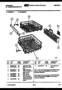 RACKS AND TRAYS Diagram and Parts List for DW4600PW1  Frigidaire Dishwasher