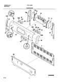 BACKGUARD Diagram and Parts List for FEFL74ASE  Frigidaire Range