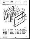 DOOR PARTS Diagram and Parts List for GF830HXD7  Frigidaire Range
