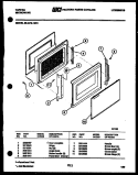 DOOR PARTS Diagram and Parts List for 56-2478-10-01  Tappan Microwave