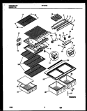 SHELVES AND SUPPORTS Diagram and Parts List for RT19F5WX3C  Gibson Refrigerator