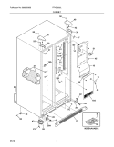 CABINET Diagram and Parts List for FFHS2626LS0  Frigidaire Refrigerator