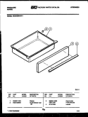 DRAWER PARTS Diagram and Parts List for REGS38BKW1  Frigidaire Range