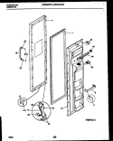 FREEZER DOOR PARTS Diagram and Parts List for MRS24WRADO  Frigidaire Refrigerator
