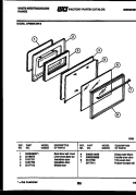 DOOR PARTS Diagram and Parts List for GF980KXD5  Frigidaire Range