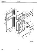 DOOR SECTION Diagram and Parts List for PRT215MCD5  Frigidaire Refrigerator