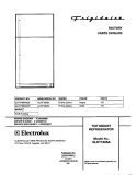 COVER Diagram and Parts List for GLRT180SAQ0  Frigidaire Refrigerator