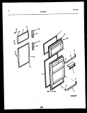 DOOR PARTS Diagram and Parts List for RT163SCW1  Frigidaire Refrigerator