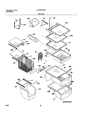 SHELVES Diagram and Parts List for PLHS267ZCB0  Frigidaire Refrigerator