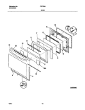 DOOR Diagram and Parts List for FEF376AQF  Frigidaire Range
