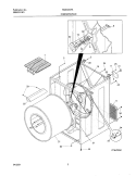 DRY CAB, HEATER Diagram and Parts List for NGSG54TAQ0  Frigidaire Dryer