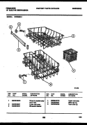 RACKS AND TRAYS Diagram and Parts List for DW2508A1  Frigidaire Dishwasher