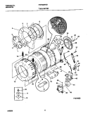 P12T0050 WSHR TUB, MOTOR Diagram and Parts List for FWT645RHS1  Frigidaire Washer