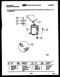COMPRESSOR Diagram and Parts List for MH310H1QA  Kelvinator Air Conditioner
