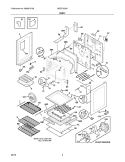 BODY Diagram and Parts List for BGEF3032KBC  Frigidaire Range