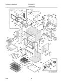 LOWER OVEN Diagram and Parts List for PLEB30M9ECF  Frigidaire Microwave Oven Combo