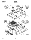 TOP / DRAWER Diagram and Parts List for MPF311SBWD  Frigidaire Range