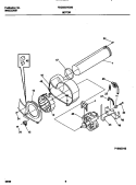 P16M0016 MOTOR, BLOWER Diagram and Parts List for FDGB23RGS0  Frigidaire Dryer