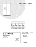 COVER Diagram and Parts List for FRS26KF6EW3  Frigidaire Refrigerator