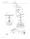 MOTOR & PUMP Diagram and Parts List for FDBB2040FS0  Frigidaire Dishwasher