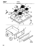 TOP / DRAWER Diagram and Parts List for FEF352CASC  Frigidaire Range