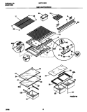 SHELVES Diagram and Parts List for MRT21NSGW0  Frigidaire Refrigerator