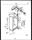 CABINET PARTS Diagram and Parts List for RT19F9DY3A  Gibson Refrigerator