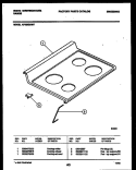COOKTOP PARTS Diagram and Parts List for KF520GDH7  Frigidaire Range