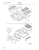 TOP\DRAWER Diagram and Parts List for FGF348KSF  Frigidaire Range