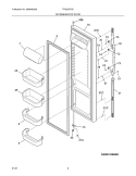 REFRIGERATOR DOOR Diagram and Parts List for FRS23KF6EM4  Frigidaire Refrigerator