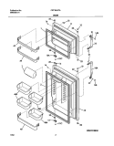 DOORS Diagram and Parts List for FRT18LR7AQ6  Frigidaire Refrigerator