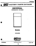COVER Diagram and Parts List for GTN140WGF2  Uni Refrigerator