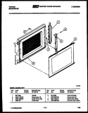 DOOR PARTS Diagram and Parts List for 56-9238-10-01  Tappan Microwave