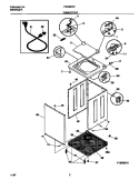 CABINET / TOP Diagram and Parts List for FWS6976FS0  Frigidaire Washer