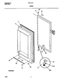 DOOR Diagram and Parts List for MFU14F1EW0  Frigidaire Freezer