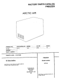 COVER Diagram and Parts List for CF132  Frigidaire Freezer