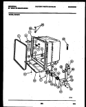 TUB AND FRAME PARTS Diagram and Parts List for DB400PW1  Frigidaire Dishwasher