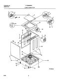 LOWER CABINET / TOP Diagram and Parts List for FLXG8960EW1  Frigidaire Washer Dryer Combo