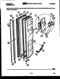 FREEZER DOOR PARTS Diagram and Parts List for FPE24VWDF2  Frigidaire Refrigerator