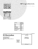 COVER Diagram and Parts List for CPCS389EC4  Frigidaire Range