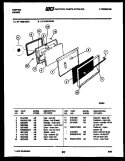 DOOR PARTS Diagram and Parts List for 37-1039-00-01  Tappan Range