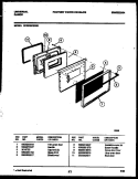 DOOR PARTS Diagram and Parts List for CP302BP2Y1  Frigidaire Range