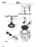 MOTOR & PUMP Diagram and Parts List for MDB531RFR3  Frigidaire Dishwasher