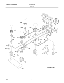 BURNER Diagram and Parts List for FGC30S4DBA  Frigidaire Cooktop